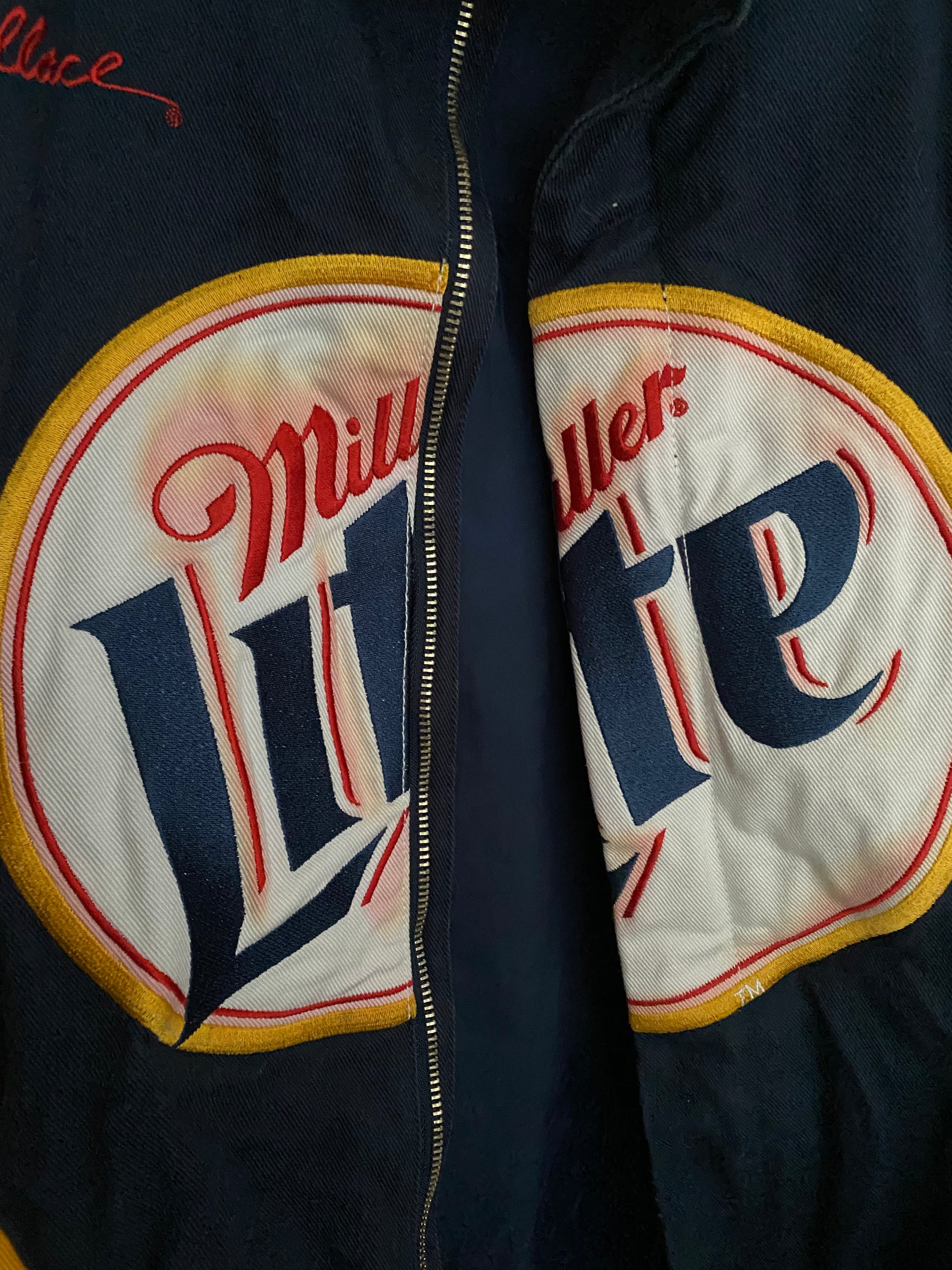Vintage 90s NASCAR Miller Lite Rusty Wallace jacket XL Grail Avenue